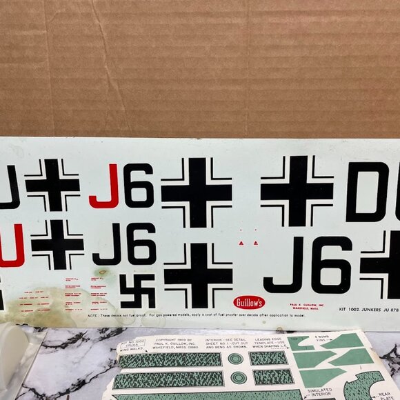 1/16 Junkers JU-87B Stuka Giant Scale Airplane Model Kit - Guillows 1002 PARTS - Picture 2 of 13